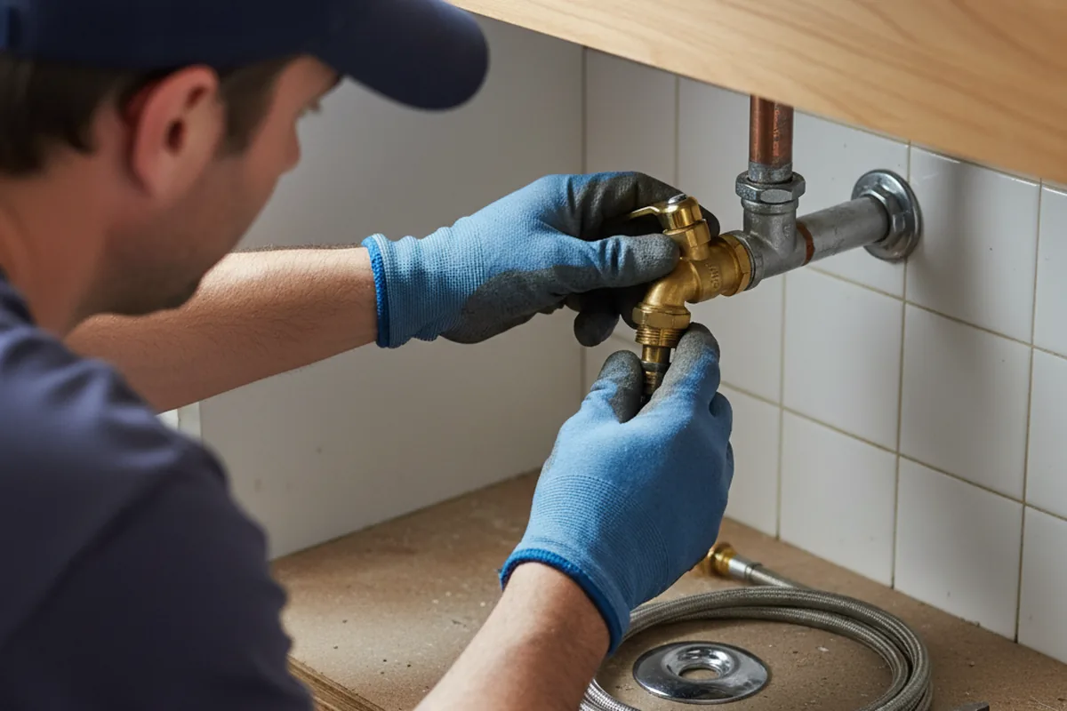 Shutoff valve and fitting work during Faucet and Fixture Repair in Arvin